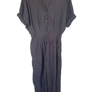 Baltic Born Heidi Jumpsuit in Dark Slate Linen Blend